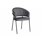 Стул на металлокаркасе Лео антрацитовый brandy light 28 / черный | Интернет магазин мебели и декора LifeDekor