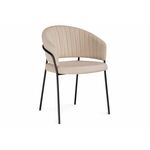 Стул на металлокаркасе Лео бежевый brandy light 2 / черный | Интернет магазин мебели и декора LifeDekor