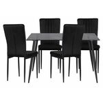 Обеденная группа Эрнал gray / black | Интернет магазин мебели и декора LifeDekor