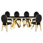 Обеденная группа Иге black / gold | Интернет магазин мебели и декора LifeDekor