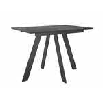 Стол DikLine DKD120, керамика 120(160)х80, мрамор черный матовый, опоры черные (2 уп.) | Интернет магазин мебели и декора LifeDekor