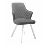 Стул DikLine 345 C56 серый, ножки белые | Интернет магазин мебели и декора LifeDekor