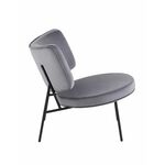 Кресло District Lounge велюр серый | Интернет магазин мебели и декора LifeDekor