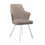 Стул DikLine 345 K4 капучино, ножки белые | Интернет магазин мебели и декора LifeDekor