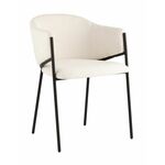 Стул Brace букле белый | Интернет магазин мебели и декора LifeDekor