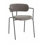 Стул Дженни букле темно-серый каркас антрацитово-серый муар | Интернет магазин мебели и декора LifeDekor