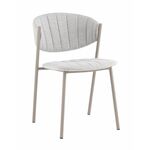 Стул Харпер ткань рогожка серо-голубой каркас серый матовый | Интернет магазин мебели и декора LifeDekor