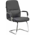 Кресло для посетителей Everprof Vesta CF Экокожа Черный | Интернет магазин мебели и декора LifeDekor