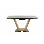 Стол Торонто 140, Черный с чёрным стеклом/Ель умбра, черный | Интернет магазин мебели и декора LifeDekor