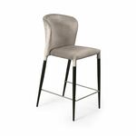 Стул полубарный Albert, бархат пепельно-бежевый 25 /опора конус | Интернет магазин мебели и декора LifeDekor