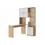 Компьютерный стол Ганор левый дуб вотан / белый | Интернет магазин мебели и декора LifeDekor