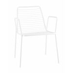Стул с подлокотниками Дели металл белый | Интернет магазин мебели и декора LifeDekor