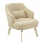 Кресло Комфорт 5 ткань барни крем, каркас лак | Интернет магазин мебели и декора LifeDekor