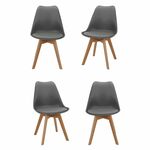 Комплект из 4-х стульев Eames Bon серый | Интернет магазин мебели и декора LifeDekor
