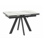 Cтол с керамическим покрытием Джейтон (JACK) -120 (CALAKATTA GOLD ST CER/Черный) 120(30+30)х80 | Интернет магазин мебели и декора LifeDekor