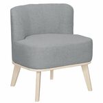 Кресло Жирон ткань серый, каркас лак | Интернет магазин мебели и декора LifeDekor