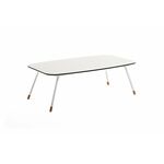 "Верона" журнальный стол из HPL 120х65, H40, каркас белый муар, цвет столешницы "молочный" | Интернет магазин мебели и декора LifeDekor