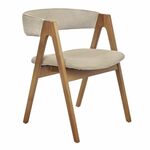 Стул Alan латте букле с ножками цвета орех | Интернет магазин мебели и декора LifeDekor