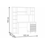 Компьютерный стол Комфорт 12.95 N дуб сонома /  темно-серый | Интернет магазин мебели и декора LifeDekor