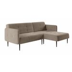 Monaco диван-кровать с шезлонгом, с подлокотниками, бархат пепельно-бежевый 25 | Интернет магазин мебели и декора LifeDekor