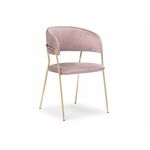 Стул на металлокаркасе Kamelia pink / gold | Интернет магазин мебели и декора LifeDekor