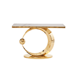 Стол-консоль Дрим IST-800,120х40х78 см, белый бентли/золотой | Интернет магазин мебели и декора LifeDekor