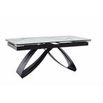 Стол керамический Enzo160-240*90 белый глянец/черный | Интернет магазин мебели и декора LifeDekor