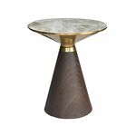 Кофейный столик Vision диам.40см x 54см, металл под дерево, керамика | Интернет магазин мебели и декора LifeDekor