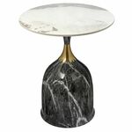 Кофейный столик Stupa диам.40см x 54см, серый мрамор, металл, керамика | Интернет магазин мебели и декора LifeDekor