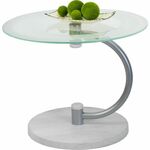 Стол журнальный Дуэт 13Н металлик/дуб дымчатый/прозр. | Интернет магазин мебели и декора LifeDekor