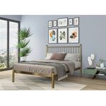 Кровать АРЗУ (140х200/металлическое основание) Бронзовый металлик | Интернет магазин мебели и декора LifeDekor