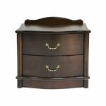 Прикроватная тумбочка Джульетта 2 ящика + цоколь (Орех) | Интернет магазин мебели и декора LifeDekor