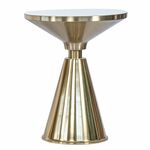 Кофейный столик Atlant диам.45см x 54см, золотой, металл, керамика | Интернет магазин мебели и декора LifeDekor