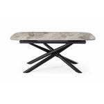 Стол DikLine KE180 керамика серый мрамор С21 глянец/опоры черные) (2 уп) | Интернет магазин мебели и декора LifeDekor