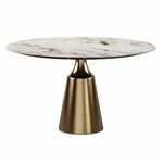 Стол круглый Lucas 100, керамика глянцевая, белая | Интернет магазин мебели и декора LifeDekor