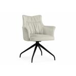 Стул на металлокаркасе Kaser 360 крутящийся ivory / black | Интернет магазин мебели и декора LifeDekor