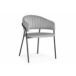 Стул на металлокаркасе Лукас светло-серый / черный | Интернет магазин мебели и декора LifeDekor