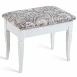 Банкетка Ретро М с ящиком белый, ткань меркурий | Интернет магазин мебели и декора LifeDekor