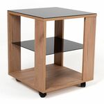 Стол журнальный BeautyStyle 6 дуб крафт золотой/стекло черное | Интернет магазин мебели и декора LifeDekor