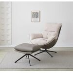 Комплект кресло HUG латте, экокожа, шенилл с оттоманкой латте, экокожа | Интернет магазин мебели и декора LifeDekor