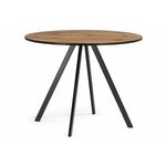 Стол деревянный Баргел 90х90х75 дуб вотан / черный | Интернет магазин мебели и декора LifeDekor