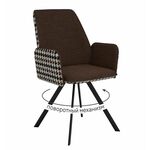 Стул DikLine 293 поворотный SB3/A2 шоколад, ножки черные | Интернет магазин мебели и декора LifeDekor