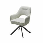 Стул Muara, букле бело-бежевый, поворотно-возвратный механизм | Интернет магазин мебели и декора LifeDekor