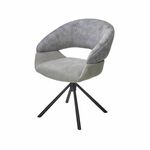 Стул Lotus ткань комби серый, поворотно-возвратный механизм 360 градусов | Интернет магазин мебели и декора LifeDekor