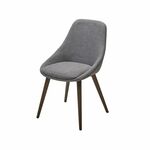 Стул Donatello рогожка серый, опоры орех | Интернет магазин мебели и декора LifeDekor