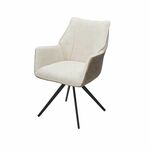 Стул Bravo ткань комби бежево-коричневый, поворотный механизм на 180 градусов | Интернет магазин мебели и декора LifeDekor