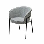 Стул Ghost букле биколорный, серый | Интернет магазин мебели и декора LifeDekor