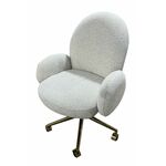 Кресло офисное Клауд PRO BS1239-WT, белый крем/золото | Интернет магазин мебели и декора LifeDekor