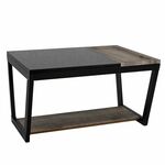 Стол журнальный BeautyStyle 31 дуб крымский состаренный/венге/стекло черное | Интернет магазин мебели и декора LifeDekor