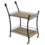 Стол сервировочный Марко дуб сонома/эбеновое дерево/черный | Интернет магазин мебели и декора LifeDekor